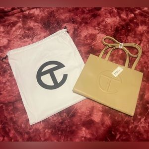 Telfar Medium Cream Shopping Bag